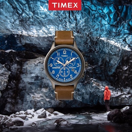 【TIMEX】天美時 Scout Chrono系列三眼計時手錶(藍x咖啡 TXTW4B09000)