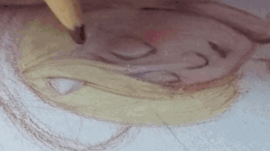 Gif of adding "dark brown" to outline hair