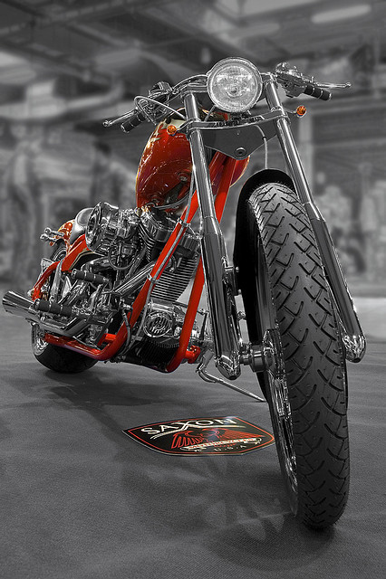 totallyradchoppers:The Sweet Saxon! Custom Built Chopper...