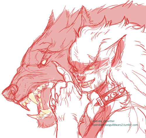 ependadrawsguildwars2:Toska, Halloween werewolf dating sim...