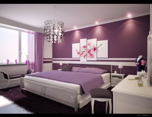 Creative Purple Bedroom Ideas Tumblr with Luxury Interior Design