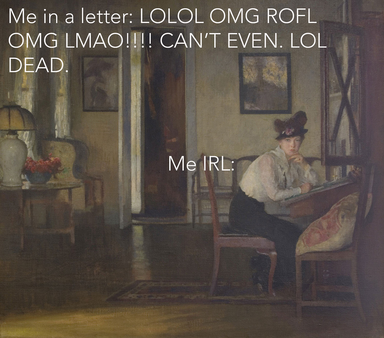 Philadelphia Museum Of Art So Funny Girl Writing 1917 By