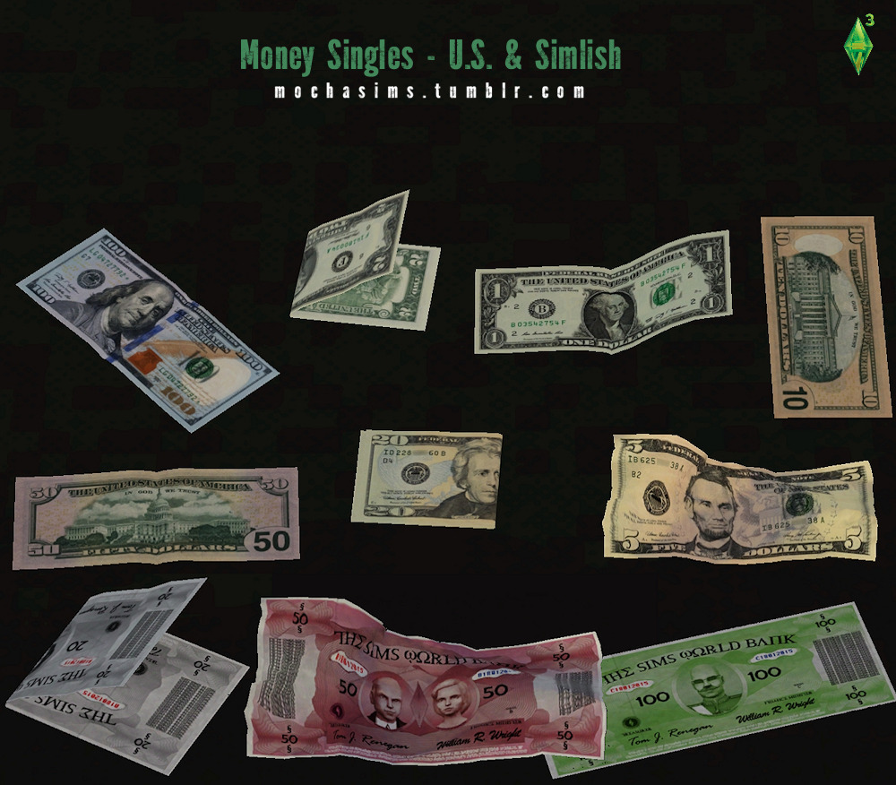Mochasims • Money Singles Us Dollars And Simlish By