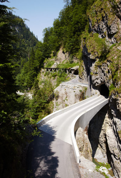 subtilitas:<br /><br />marte.marte - Schanerloch Bridge, 2005 (top 4)  Schaufelschlucht Bridge, 2012 (bottom 4), Dornbirn. Two bridges of a trilogy of infrastructure projects (the third yet to be built) by the firm that enhance a small mountain road that winds through the hamlet of Ebnit. Each bridge is designed with extreme clarity; a pure physical expression of the structural forces needed to traverse the spans over the gorges along the route, articulated with a monolithic concrete. Photos © Marc Lins. 