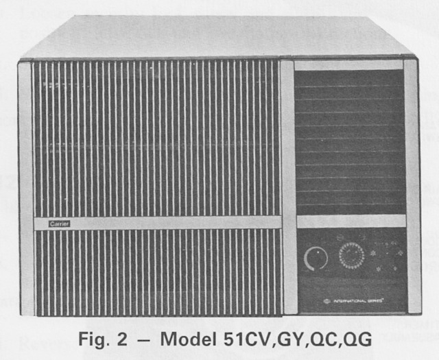 Vintage Room Air Conditioners — 1990 CARRIER ROOM AIR CONDITIONERS An example of...