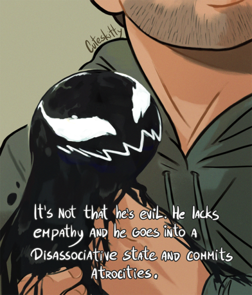 venom symbrock symbiote eddie brock marvel art stuff I draw yeah I& 039;m jumping this ship aghajhsjhghs I love smol venom