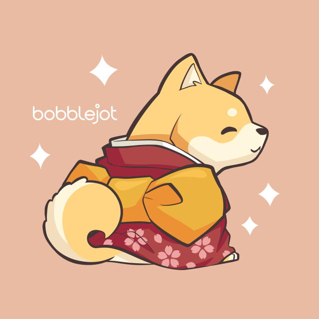 Illustrator Of Cute Things — Kimono pup series: Shiba Inu