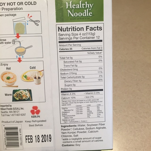 I bought these Healthy Noodles from Costco this...