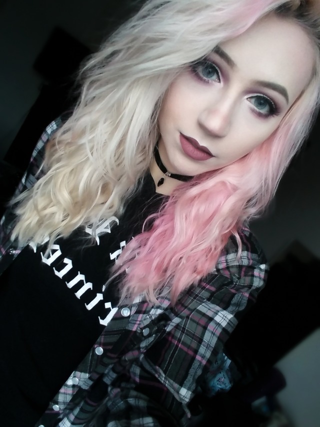Half Blonde Half Pink Hair Tumblr
