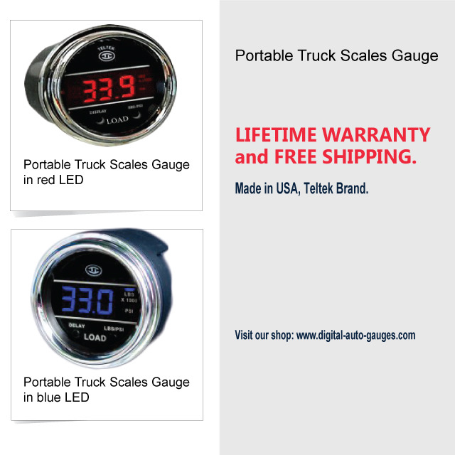 Teltek Load Air Pressure and Turbo Boost Gauge for Kenworth 2005 or previous