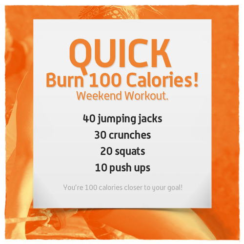 100 calorie workout on Tumblr