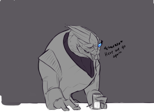 stormcallart:Inspired by the text post here in which Garrus...