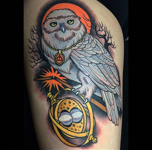 X  Ramón على تويتر Evan Yu gt Hedwig Harry Potter tattoo ink art  httpstcou3iLuGg2wG
