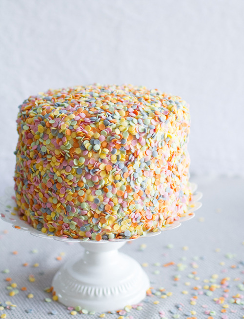 How To Decorate A Confetti Sprinkle CakeSource