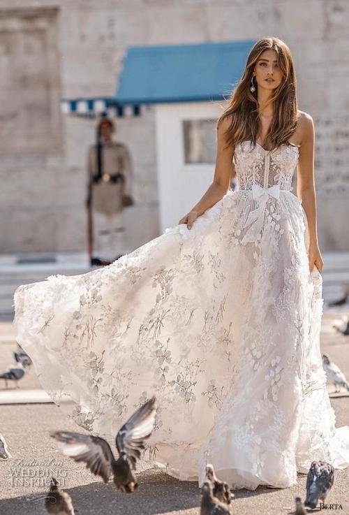 (via Berta Fall 2019 Wedding Dresses — “Athens” Bridal...