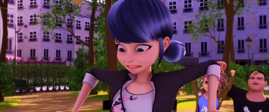 Hey, I hope you can help me :) Marinette is standing on the pie or ...