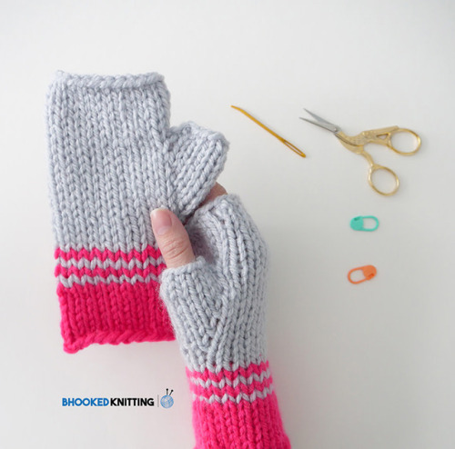 Love knitting too? Check out this basic knit hand warmer pattern...