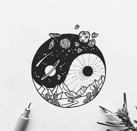 ying yang art | Tumblr