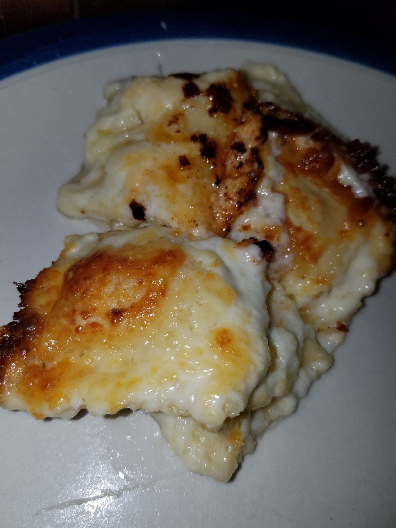 Frozen Baked Ravioli in Alfredo White Sauce. Recipes