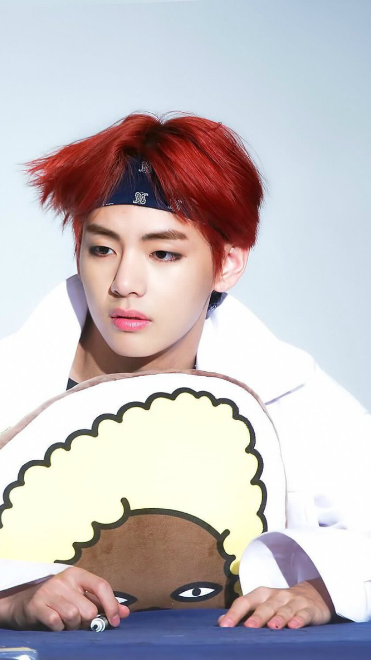 K-POP » IMAGINES - bts » v » red hair » lockscreen Masterlist