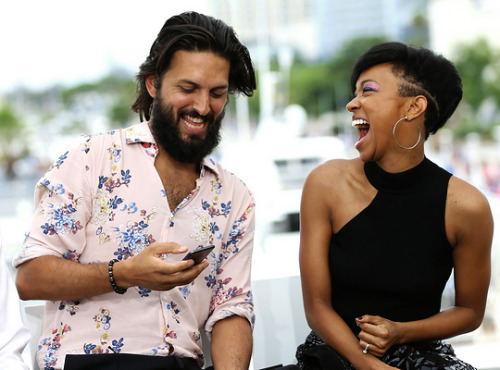 burnhamandtilly:Actors Shazad Latif and Sonequa Martin-Green...