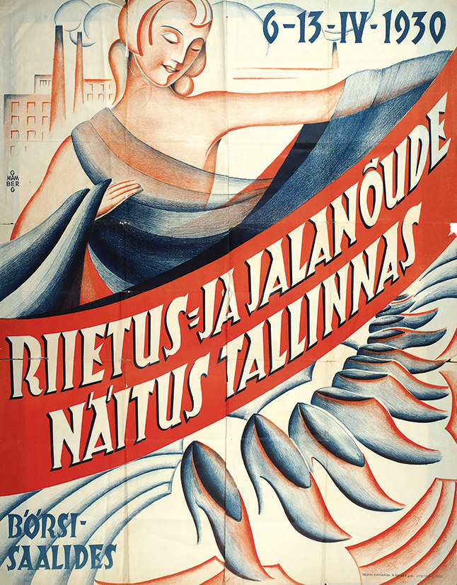 1-13 April 1930. Clothing and footwear exhibition in Tallinn. (Poster by G. Mamberg, 1930)