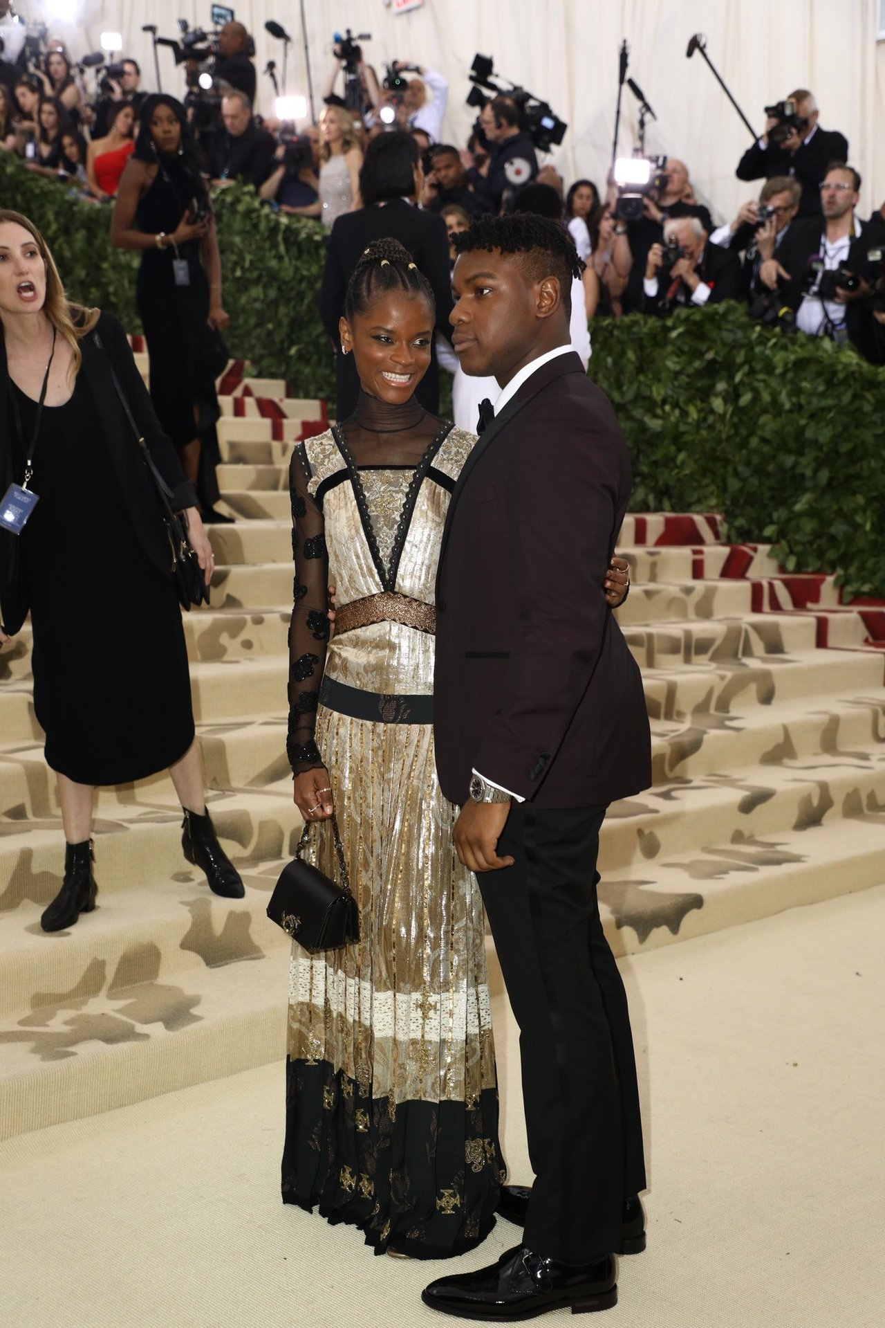 Letitia Wright and John Boyega at the 2018 Met... - Life {In-Production}