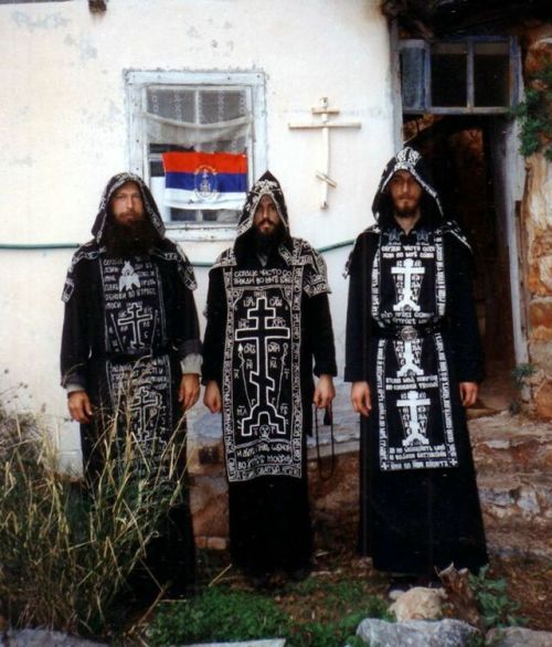 Serbian monks: Danilo, Akakios and Seraphim