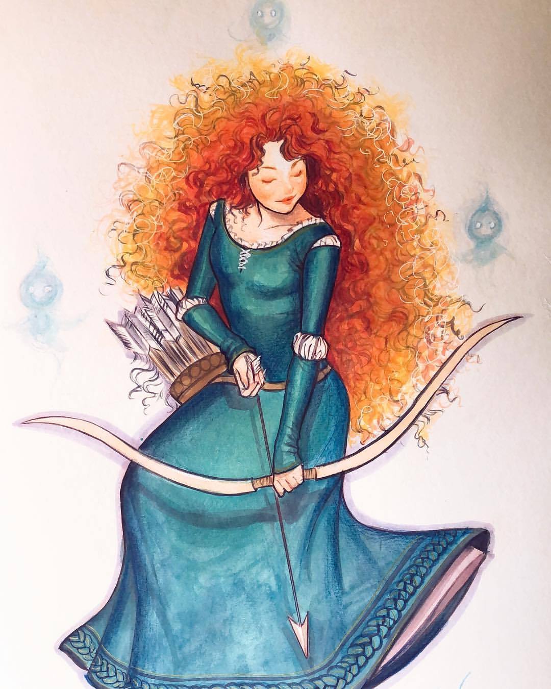 Lucas Werneck Merida Merida Disney Watercolor