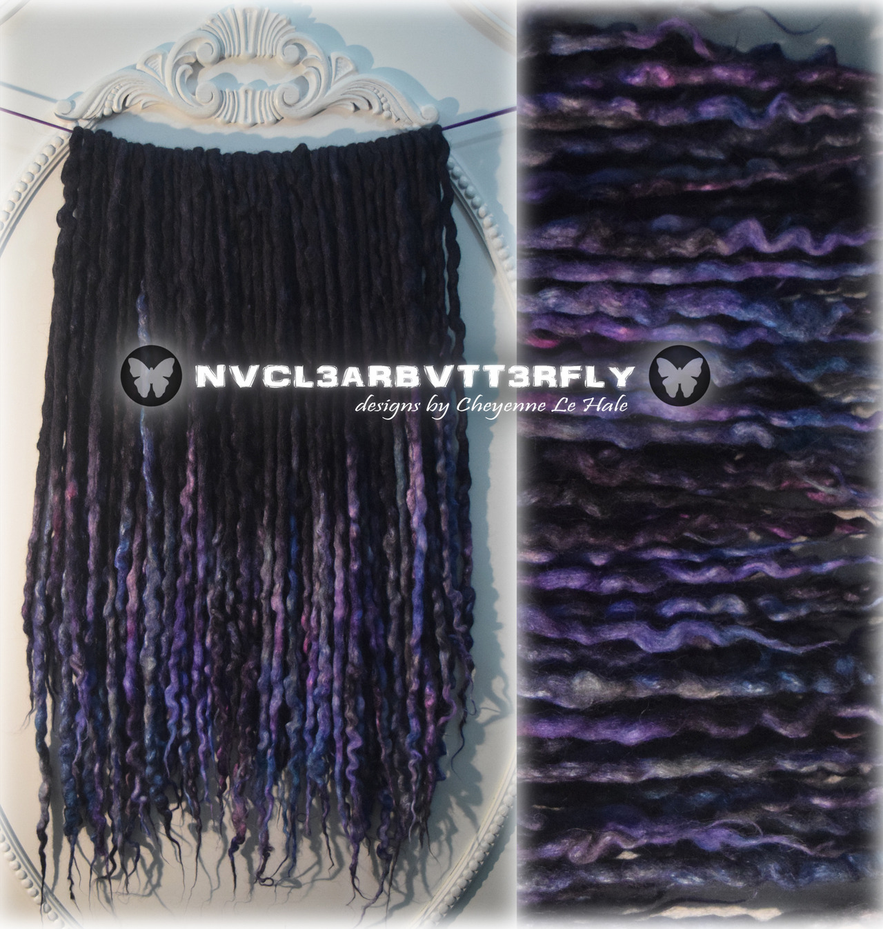 Hair Extensions - Cyberlox - Dreadfalls - Fringe — "Black 