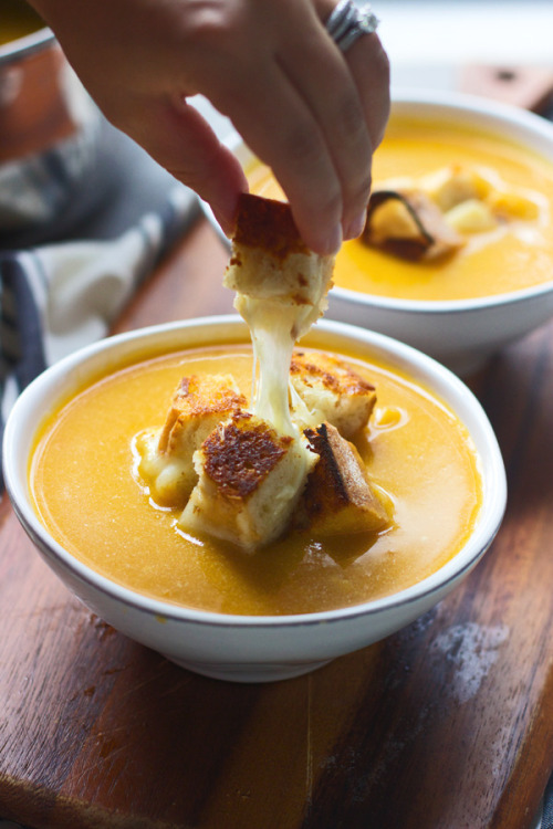 verticalfood:Butternut Squash, Apple Cider, and Cheddar Soup...