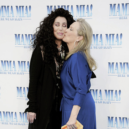 merylstreeping:Cher and Meryl Streep attend the UK Premiere of...