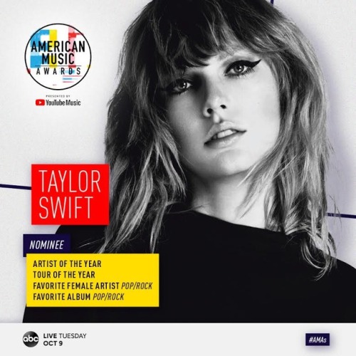 taylornation:Taylor is nominated for 4 Awards at the...