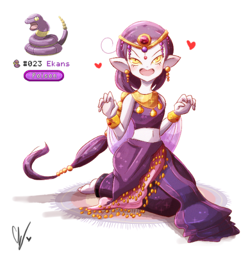 eindraa:Pokemon Humanization Project023. Ekans024. Arbok...