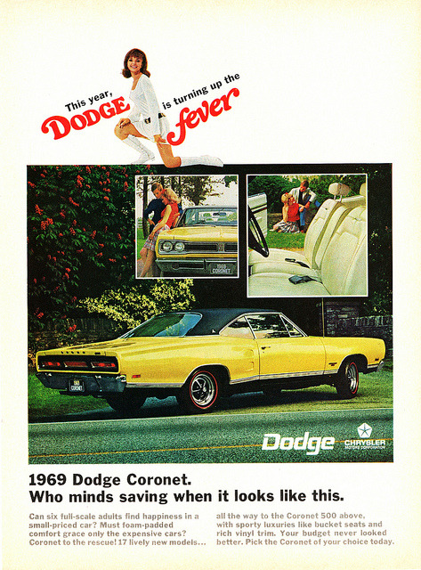 Diagnosed with Nostalgia - musclecarblog: 1969 Dodge Coronet 2-Door Hardtop...