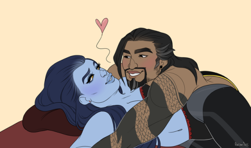 param1les:drew hanzo snuggling with his lady