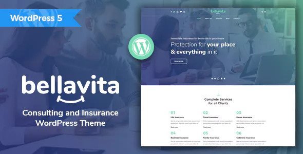 Bellavita v1.3 - Insurance & Finance WordPress Theme Nulled