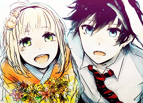 cute anime couple gif | Tumblr