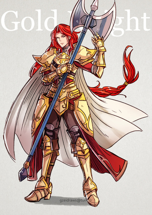 gzeidraws:3rd Tier series - Gold Knight TitaniaSee the...