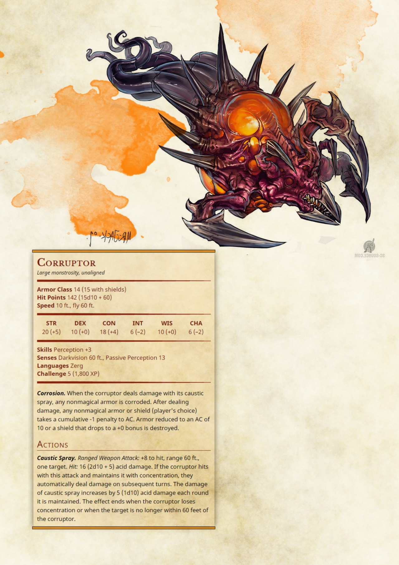 DnD 5e Homebrew — Starcraft Monsters Part 2 by caniswolfman24
