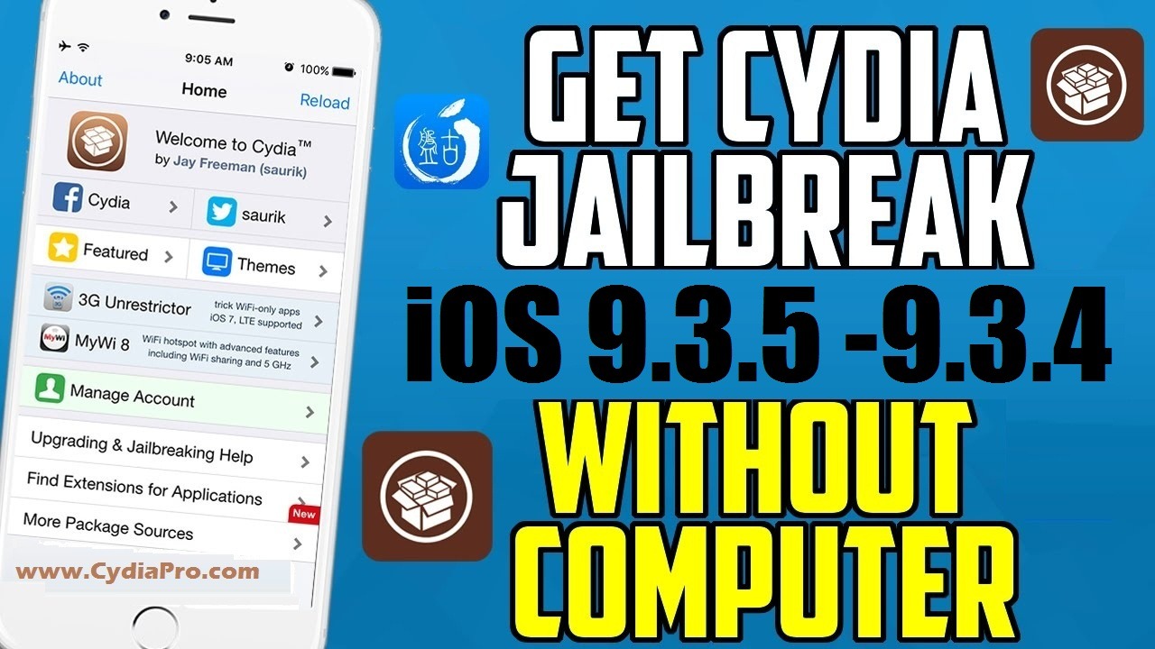 Jailbreak Plus Download Cydia Installer For Ios 9 3 5 Ios 9 3 4