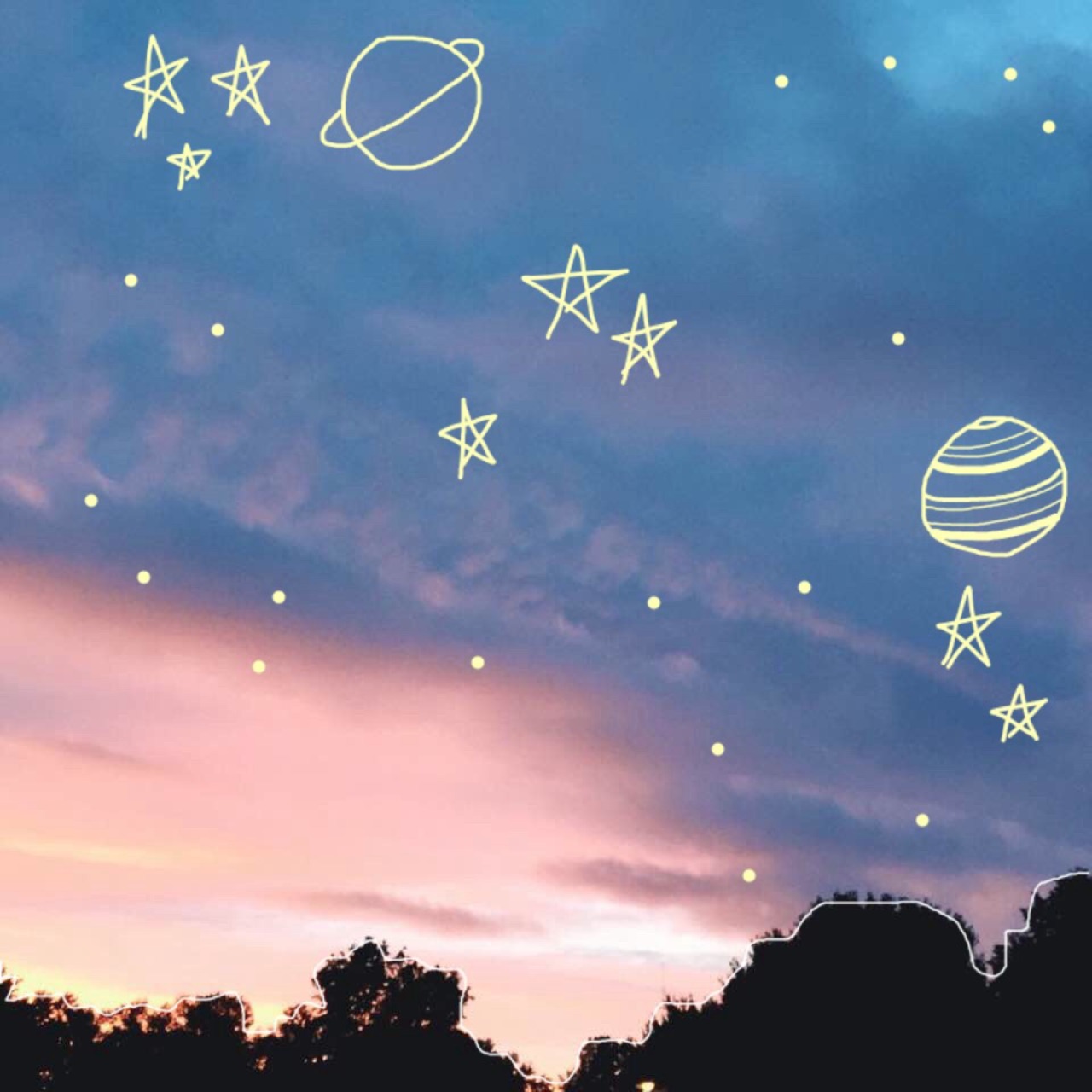 mon étoile - fave skies of 2015 + doodles