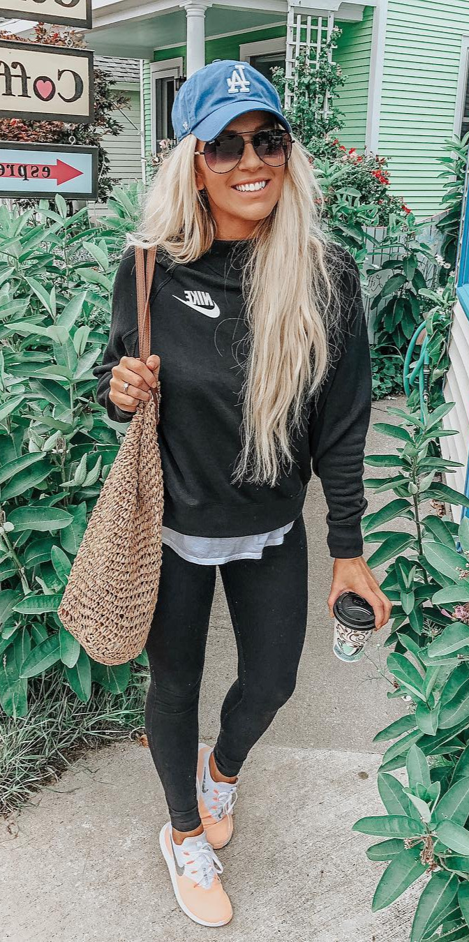 50+ Cozy Outfit Ideas You Need - #Fashion, #Girl, #Outfitideas, #Fashionista, #Streetstyle Cozy weekend attire I could live in these leggings and right now theyon sale for less than $35.00 my shoes and sweatshirt are also part of the , NSALE.. shop my whole look by following me on the Liketoknowit App OR use the link in my bio:  