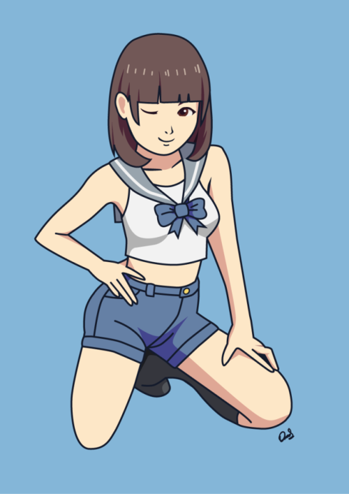 my first artwork in 2018Casual seifuku