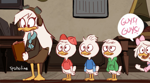 spatziline:Ducklings following mama duck +Patreon+