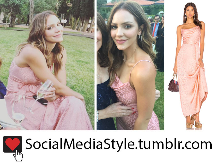 Social Media Style Katharine Mcphee S Pink Leopard Print Dress