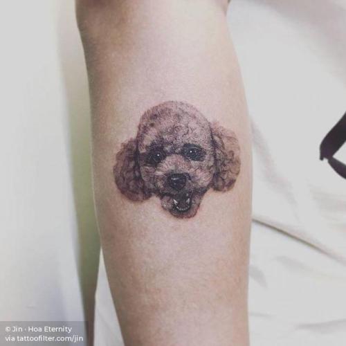 By Jin · Hoa Eternity, done in Manhattan.... small;poodle;pet;dog;jin;animal;tiny;ifttt;little;forearm;portrait;illustrative