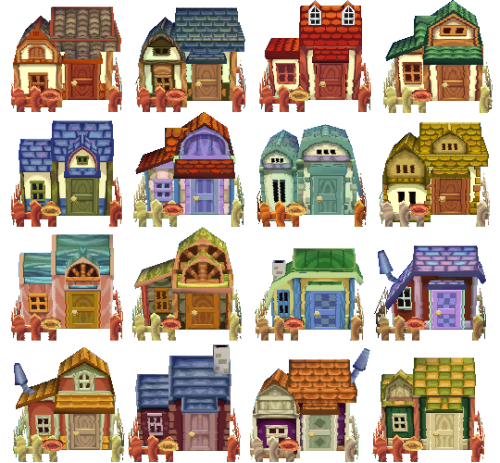 aforestlife:Some of my favorite house styles in AC:WW :)...