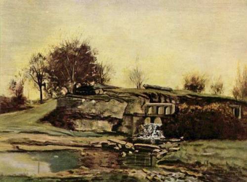 artist-courbet:The Flood Gate at Optevoz, Gustave...