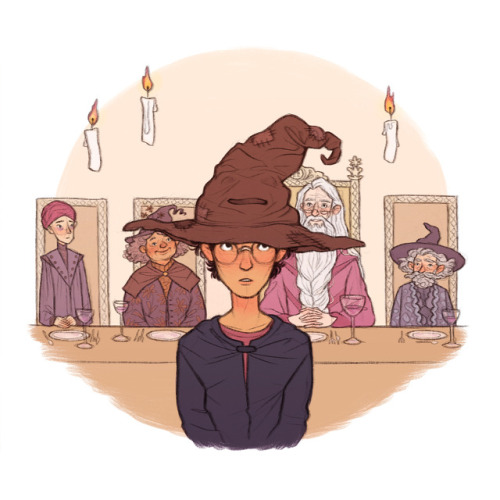 susannedraws:Chapter seven: The Sorting Hat‘Hmm,’ said a...